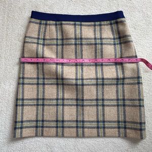 Boden Wool Lined Plaid Skirt